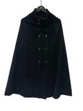 Black wool cape