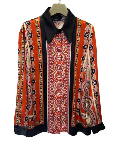 Printed silk shirt