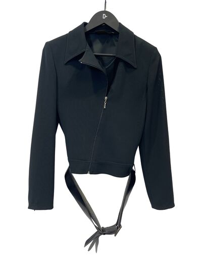 Black belted jacket