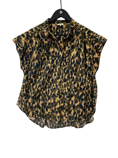 Camouflage printed blouse