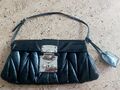 Leather baguette handbag