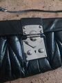 Leather baguette handbag