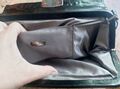 Leather baguette handbag