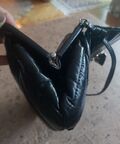 Leather baguette handbag