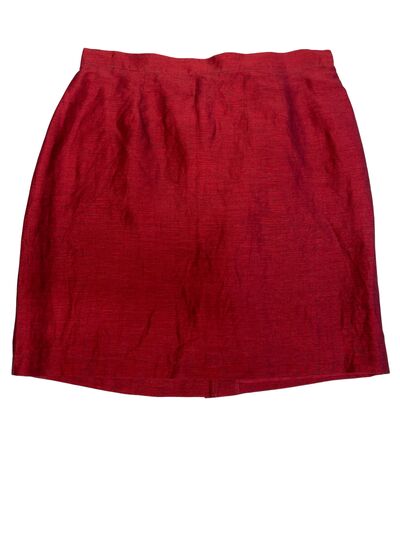 Red midi skirt