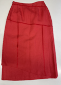 Midi red skirt