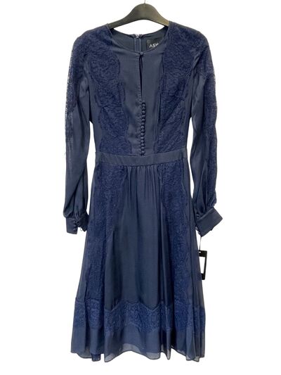 Navy midi dress