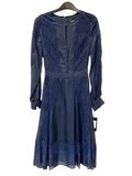 Navy midi dress