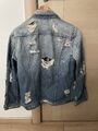 Denim distressed jacket