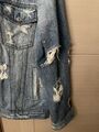 Denim distressed jacket
