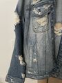 Denim distressed jacket