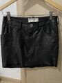 Leather mini skirt
