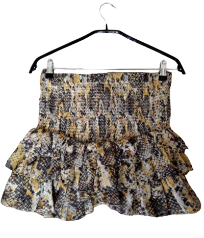 Silk mini skirt