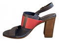 Leather block heel sandals