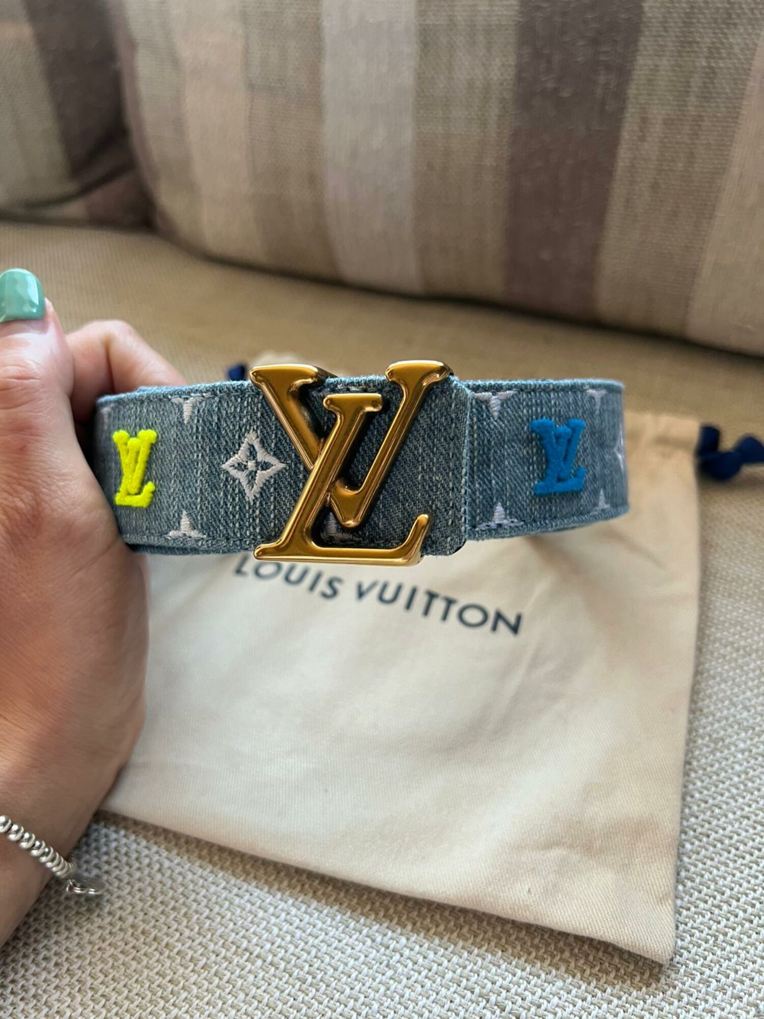 Denim Belts Louis Vuitton - S, buy pre-owned at 440 EUR