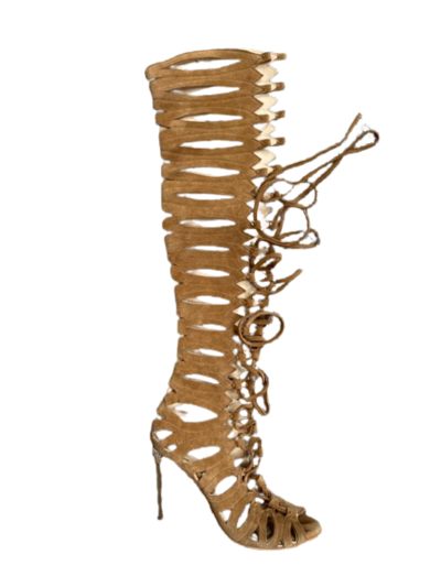 Suede Lace up Sandals