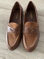 Leather moccasin shoes
