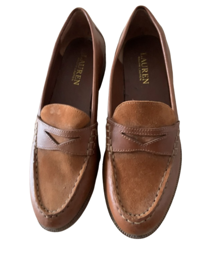 Leather moccasin shoes