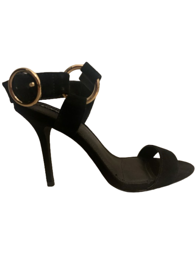 Suede high heels sandals