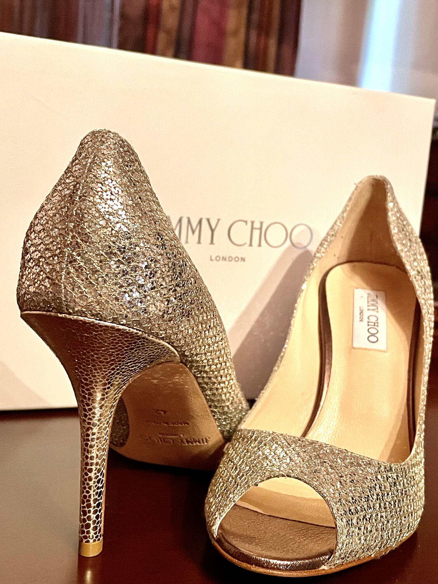 Jimmy Choo Amita Glitter Slingback Ballerina Pumps | Neiman Marcus