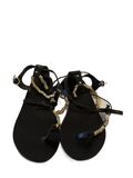 Leather flat sandals