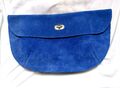 Suede clutch handbag