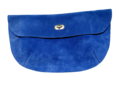 Suede clutch handbag