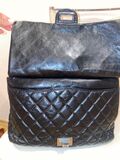 Quilted leather handbag