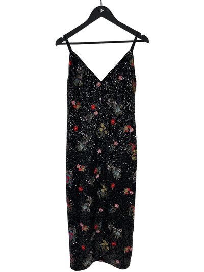 Floral printed sequins dress