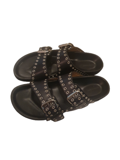 Leather slides