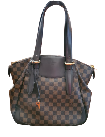 Leather shoulder handbag