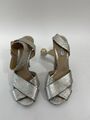 Silver leather sandals