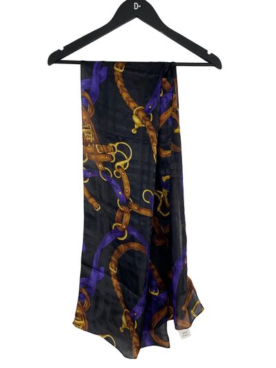 Purple printed scarf