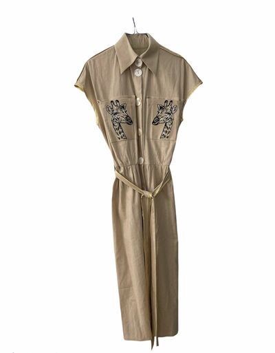 Linen midi dress