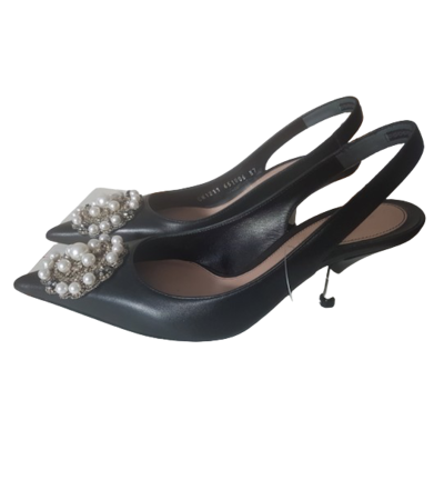 Leather slingback shoes