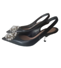 Leather slingback shoes