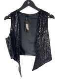 Black sequins vest