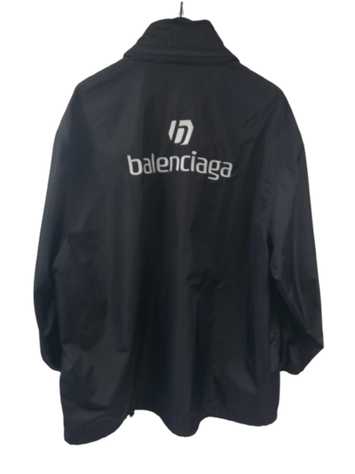 Logo printed trench coat