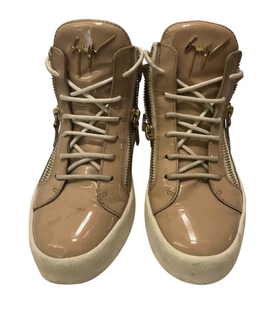 Patent Hi-Top Sneakers