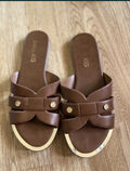 Leather slides