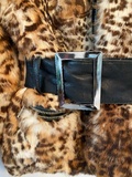 Animal print fur jacket
