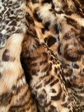 Animal print fur jacket