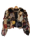 Multicolored Fur Coat