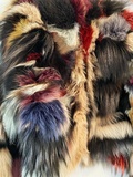 Multicolored Fur Coat