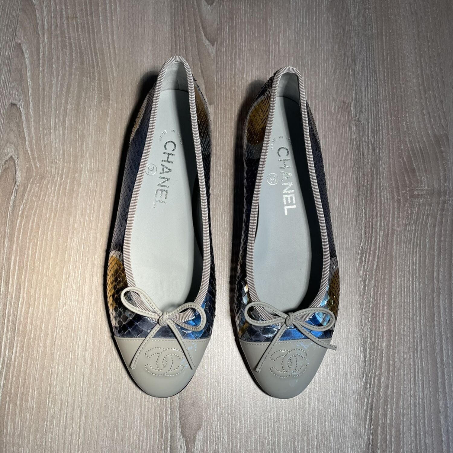 Chanel Ballerina Ballet 39 CC Monogram Slip on Flats CC-0916N-0004