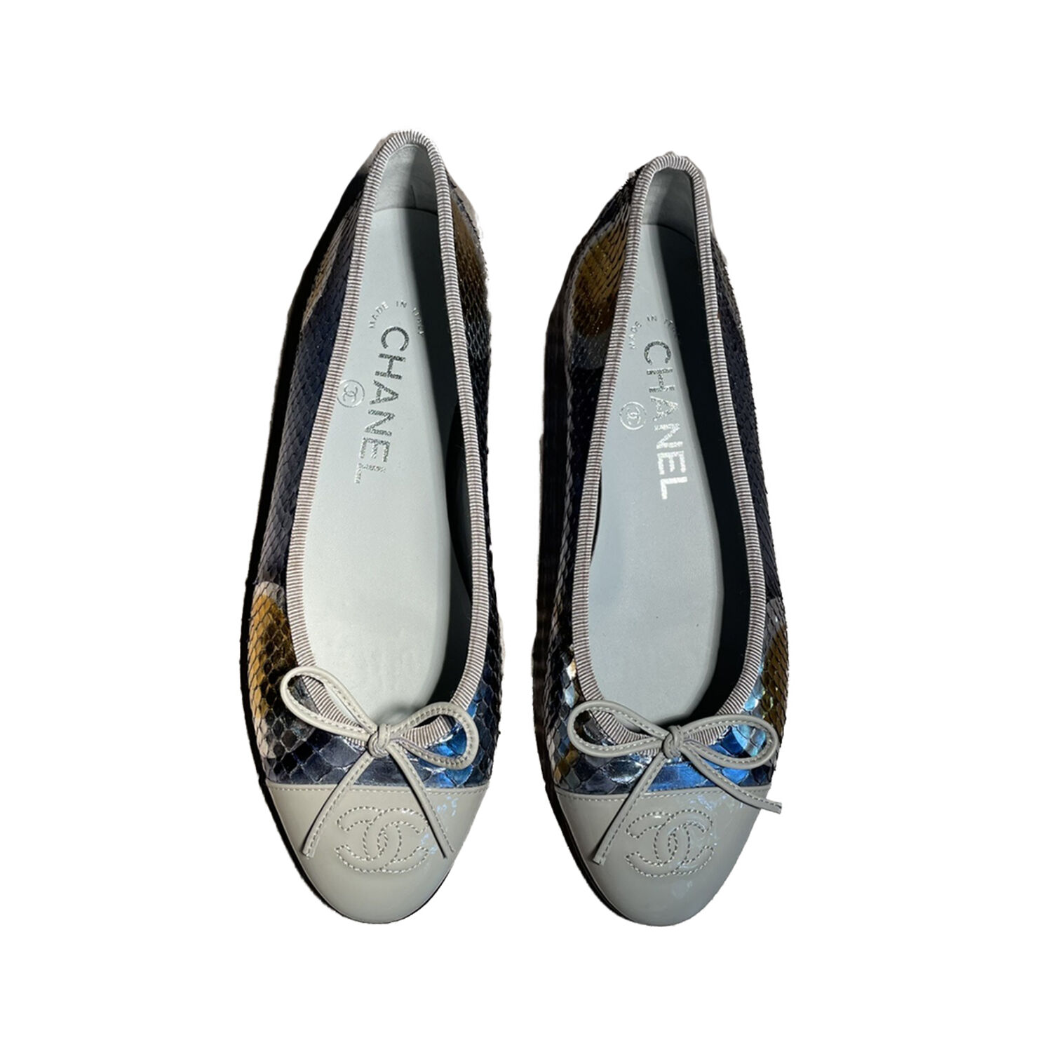 Chanel Black CC Monogram Ballerina Ballet Flats CC-S0930P-0368