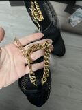 Mesh Chunky Chain Sandals