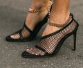 Mesh Chunky Chain Sandals