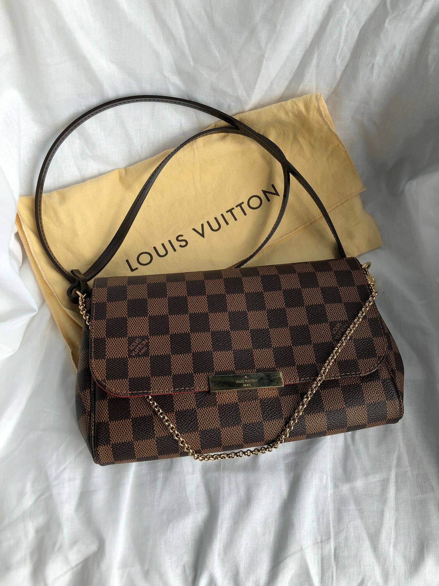 Louis Vuitton Damier Ebene Favorite PM (2014) at 1stDibs