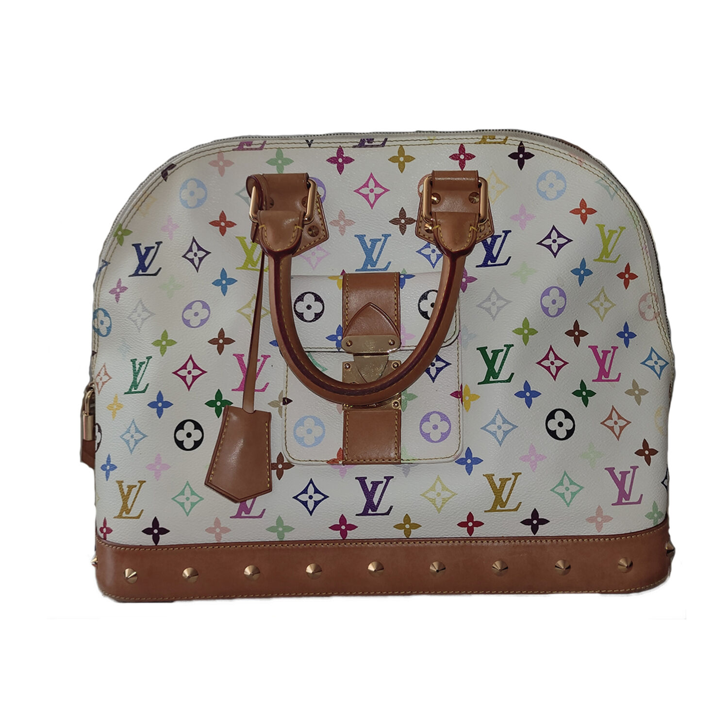 Louis Vuitton White Multicolor Monogram Canvas Alma PM Bag